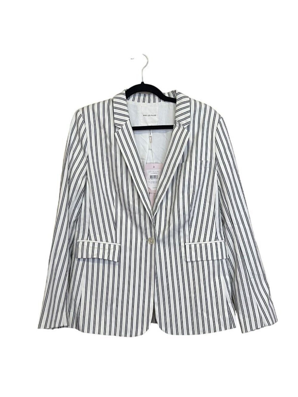 Avec Les Filles Women's Striped Blazer Jacket Nautical Office NWT Large